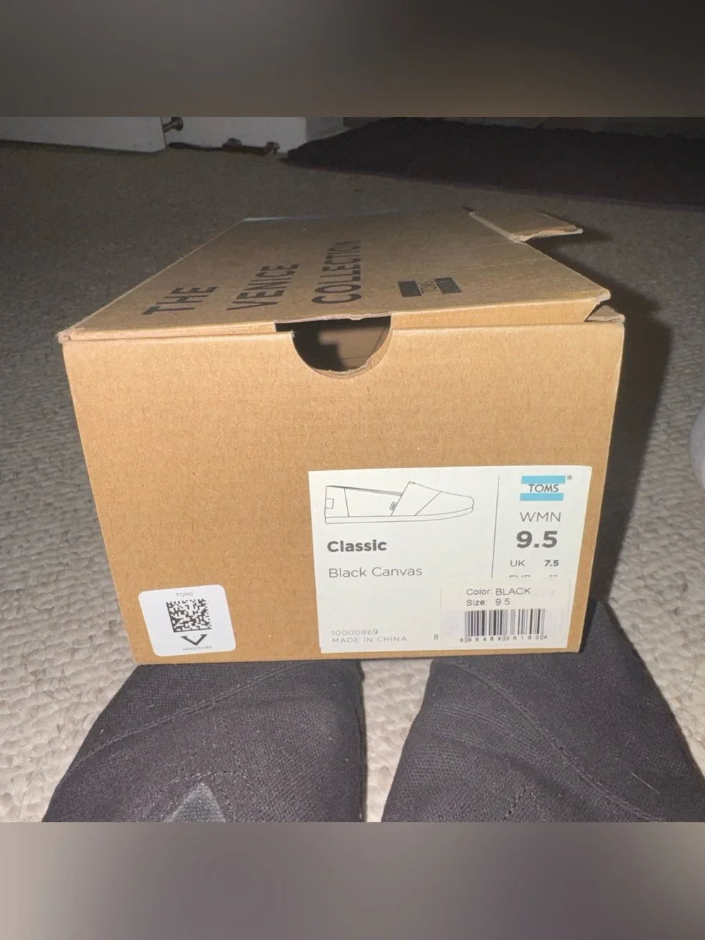 TOMS Classic Slip-On Women's Shoes in Black